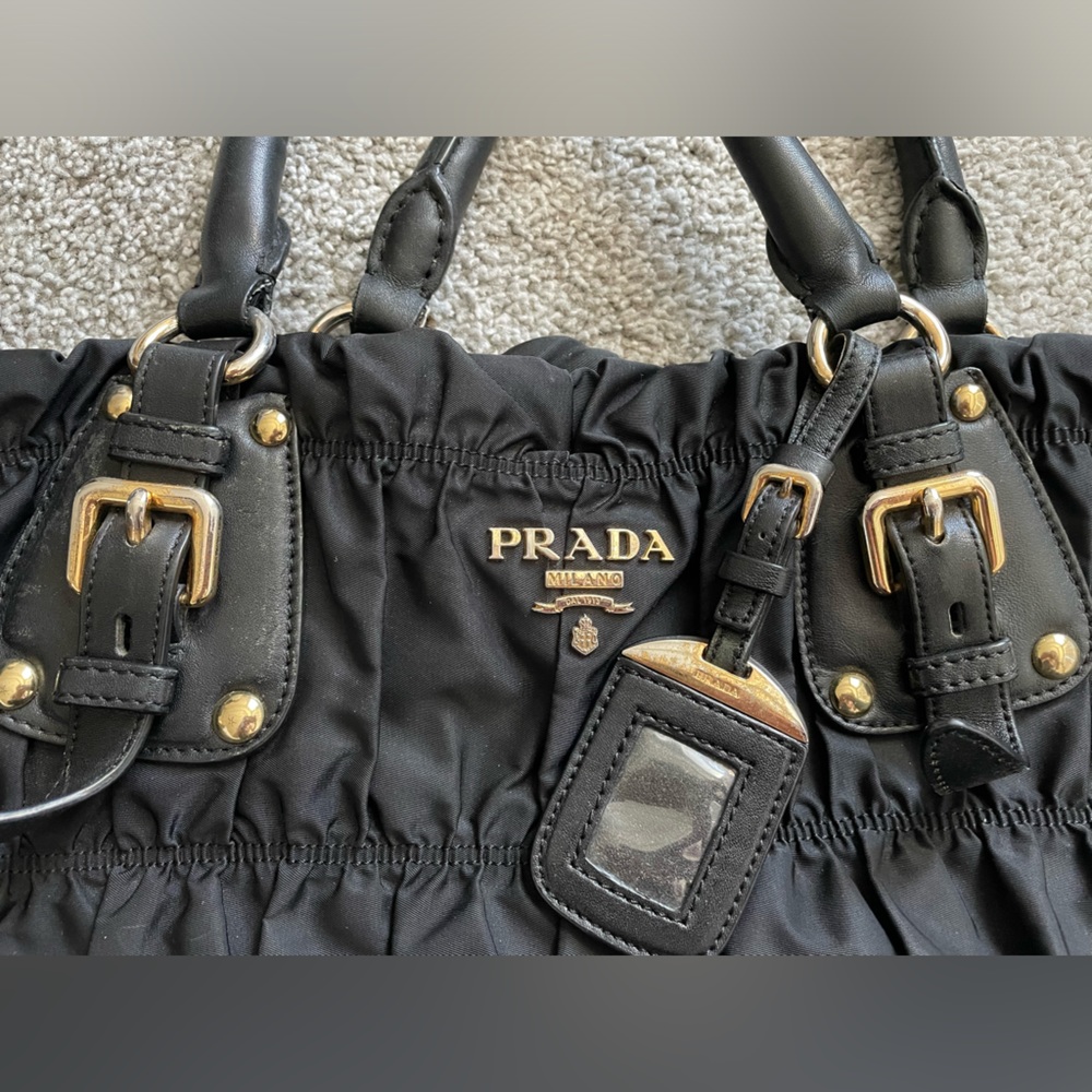 Prada Black Gaufre Tote Bag - Picture 4 of 17